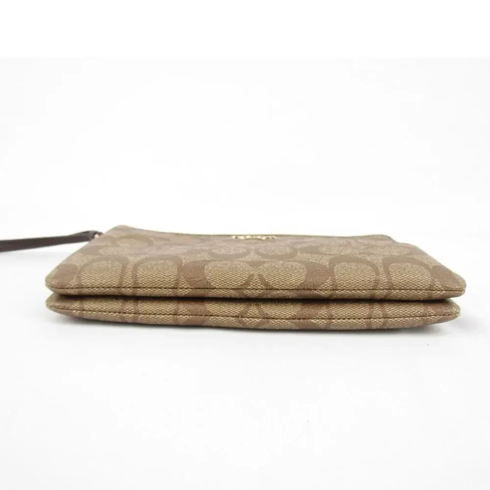 Coach Signature Double Zip Wristlet
